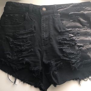 AE High waisted black shorts